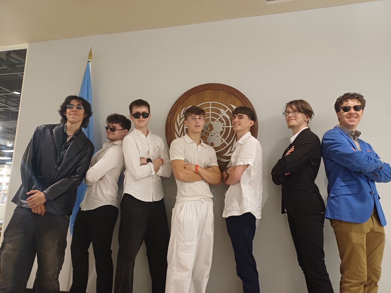 Internationale EYT-delegates uit IJsland, Noorwegen, Polen, Finland en Zwitserland