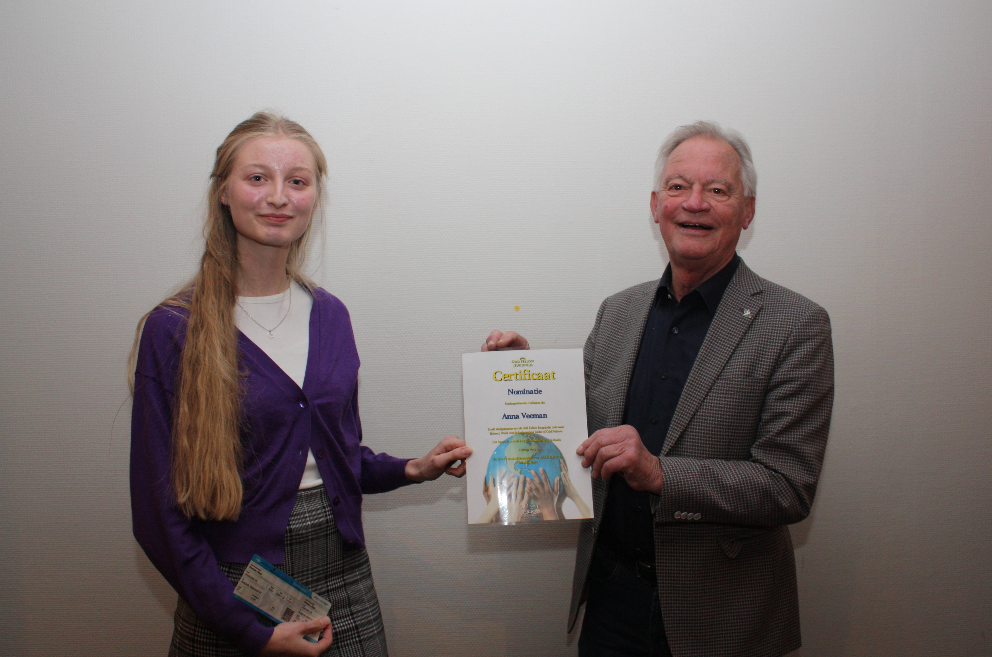Uitreiking Odd Fellows Jeugdprijs